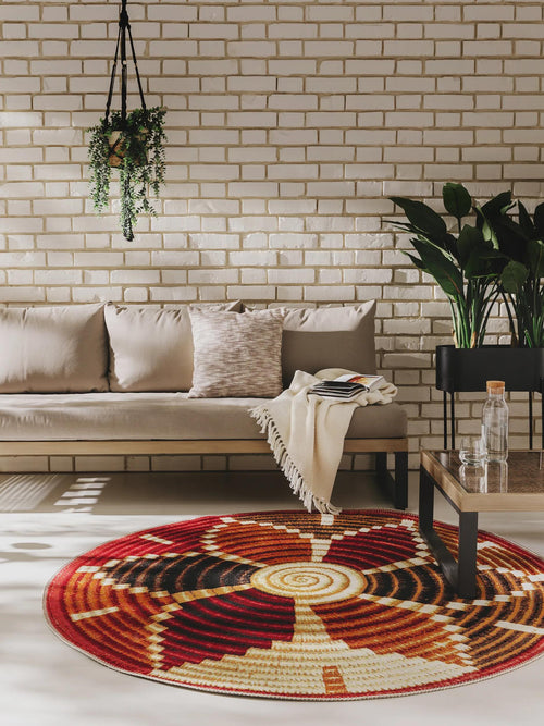 benuta binnen- en buitenkleed Kenya - veelkleurig - ø 160 cm