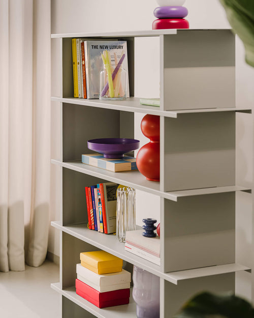 noo.ma Hes Boekenkast 5-planken - Butter Yellow, 120 x 37 x 156 cm