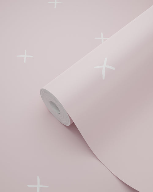 ESTAhome behang grafisch motief roze - 53 cm x 10.05 m - 139069