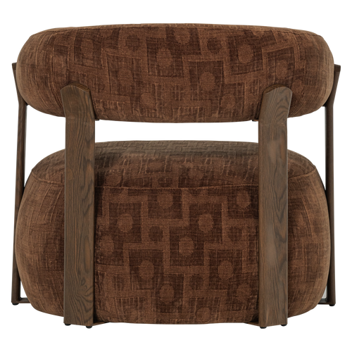 WOOOD fauteuil Foon - Structuurstof - Bruin - 78x82x73