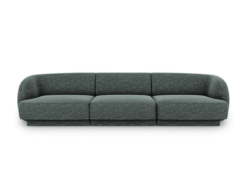 Micadoni Bank Miley 3-zits, chenille, olie - 90x255x70cm