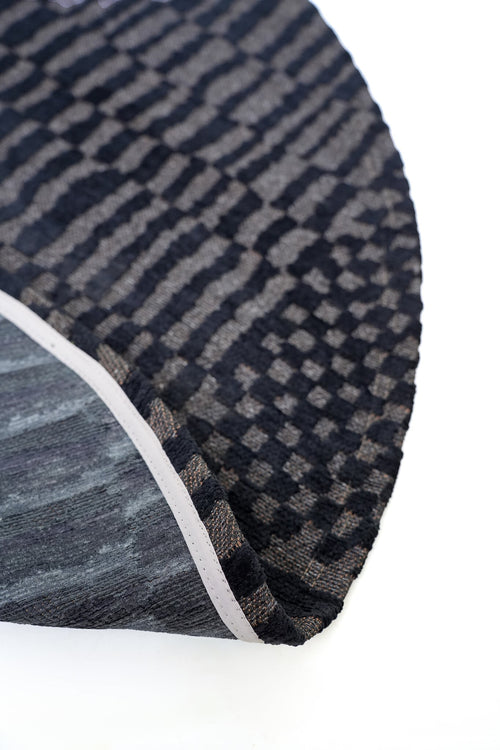 Remix vloerkleed 3652 Noir Baobab - Zwart - 140 x 140 cm