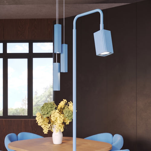 Sollux Lighting Hanglamp RAYO 1 azuurblauw - 8x8x118cm