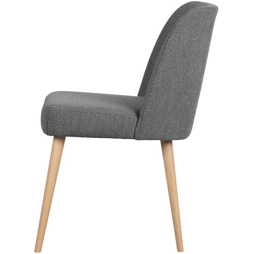 vtwonen eetkamerstoelen Force - Bouclé - Staalgrijs - Set van 2 - vtwonen shop