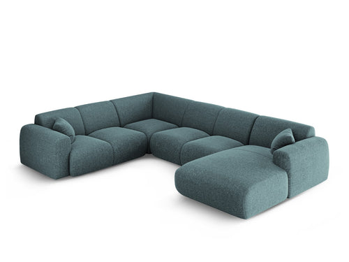 Cosmopolitan Design Panoramische hoekbank links Nolio 6-zits, chenille olie - 252x342x72cm