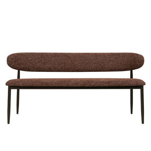 Giga Meubel Eetkamerbank Alexia - Rood/Brons - 160 cm - Met Rugleuning