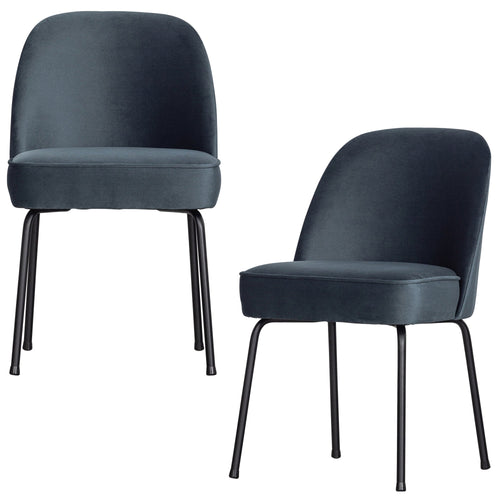 BePureHome eetkamerstoelen Vogue- Fluweel - Teal - Set van 2 - vtwonen shop