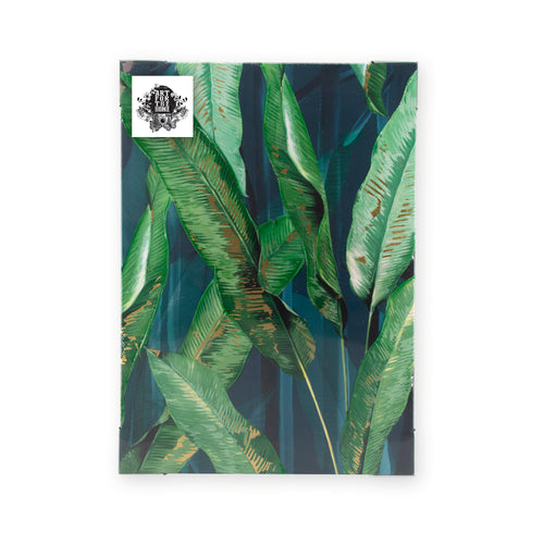 Art for the Home Canvas met handgeschilderde details - Lush leaves green - 70x50cm - Groen - vtwonen shop