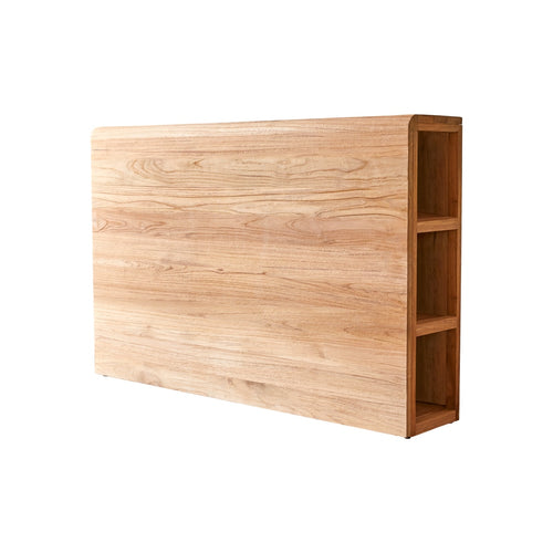 Tikamoon Hoofdbord met opbergruimte voor kinderkamer van massief teakhout 120 cm - Naturel - vtwonen shop