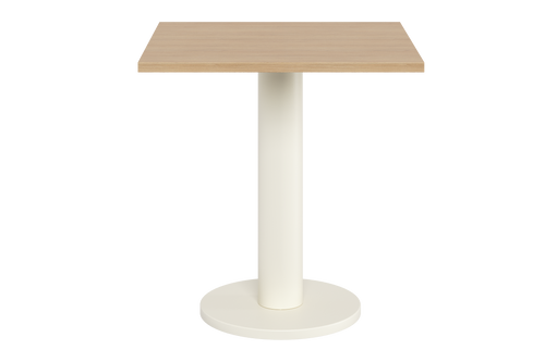noo.ma Sool Café tafel 70x70 cm - eikenfineer blad, zwart stalen onderstel