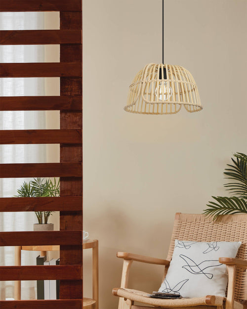 EGLO hanglamp Glyneath - e27 - ø 37,5 cm - zwart/hout - vtwonen shop