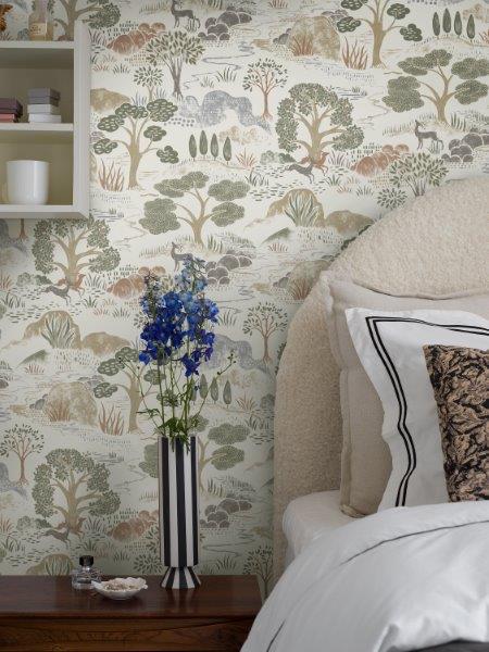 Borastapeter behang bosrijk landschap groen - 53 cm x 10.05 m - 660859 - vtwonen shop