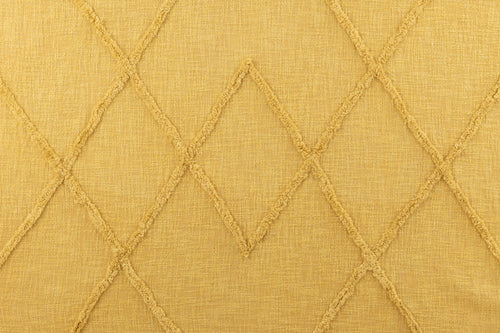 J-Line plaid Floches - katoen - mosterd - 190 x 56 cm