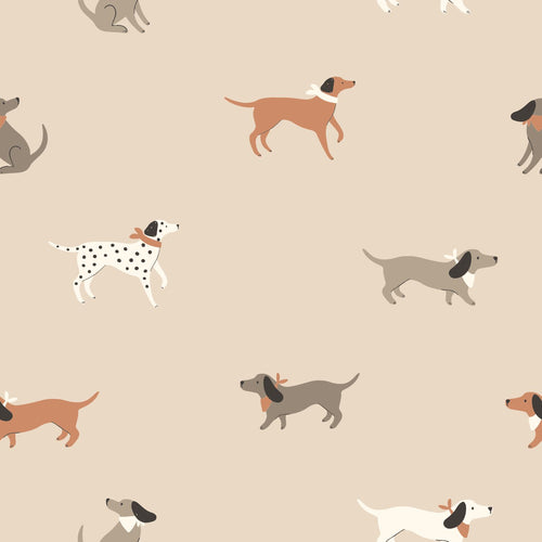 ESTAhome behang honden terracotta en bruin - 50 x 900 cm - 131379 - vtwonen shop