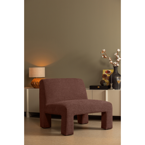 WOOOD fauteuil Lavid - Polyester - Chestnut - 73x74x84 - vtwonen shop