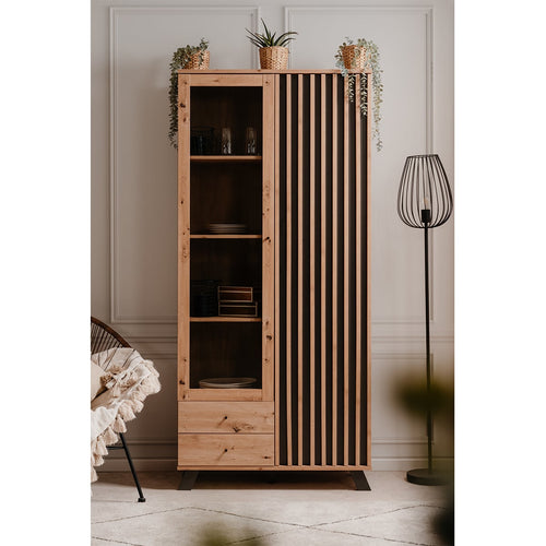 Calicosy - LUBLIN Servieskast - Licht hout - 40x92x198 cm