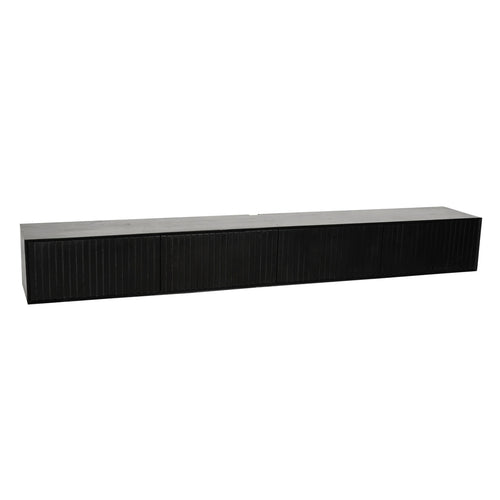 StarFurn Zwevend Tv-meubel Madison - Zwart Hout - 240x35x30cm