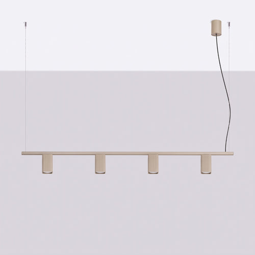 Sollux Lighting Kroonluchter RAYO 4 taupe - 122x6x208cm