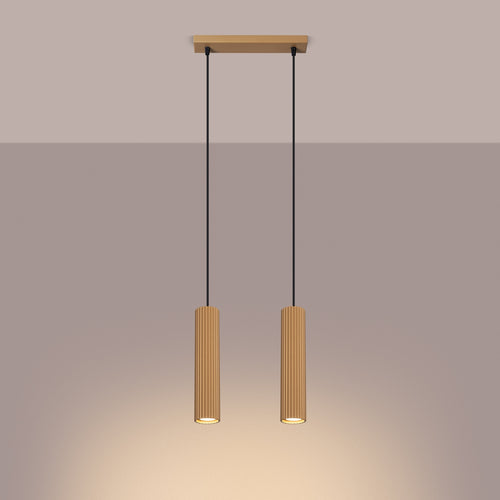 Sollux Lighting Hanglamp KARBON 2 goud - 30x6,5x90cm