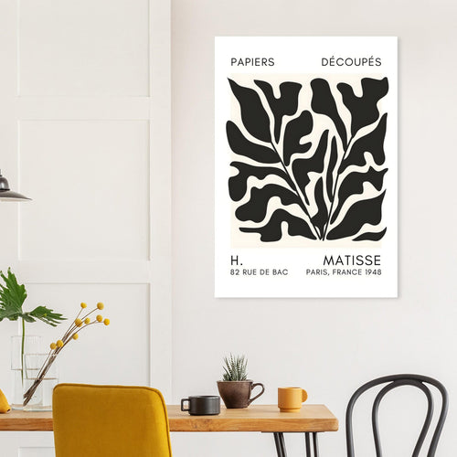 Artfulprints  Matisse – Seabed shapes black   poster A4 21x29.7 cm - vtwonen shop