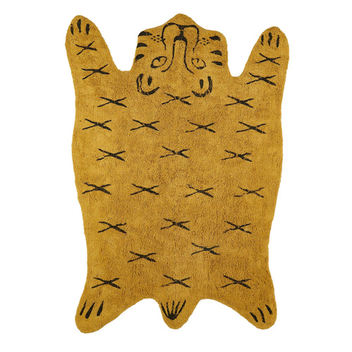 In The Mood Collection Vloerkleed Tijger - L180 x B120 cm - Katoen - Geel - vtwonen shop