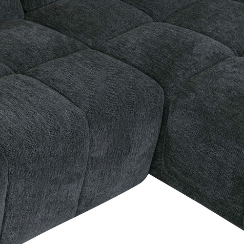 Furnhouse chaise longue bank rechts Colorado - Zwart - Stof - 156x268x107