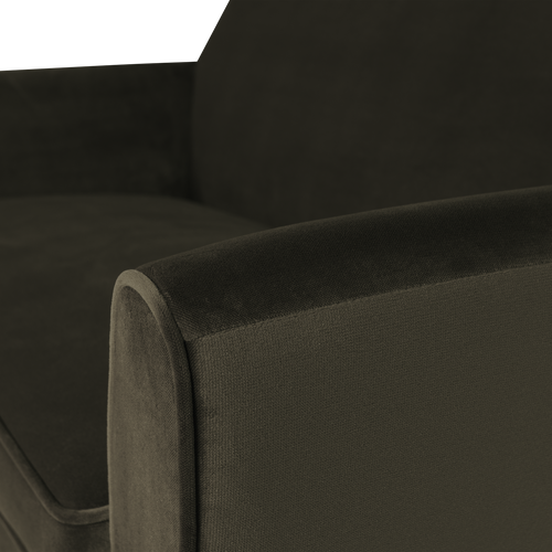 WOOOD bank 150 cm Rocco - Velvet - Warmgroen - 75x150x82