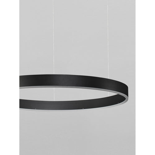 Nova Luce MOTIF Geïntegreerde LED-hanglamp voor plafond, zandkleurig zwart, dimbaar, 40W, 2943lm