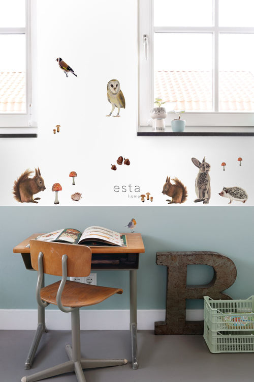 ESTAhome muursticker bosdieren bruin - 47.5 x 66 cm - 156101 - vtwonen shop
