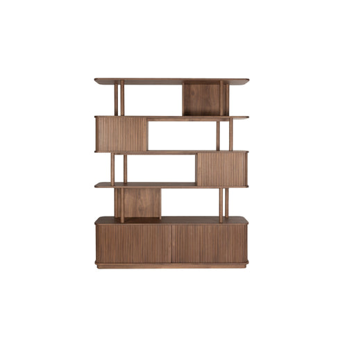 Zuiver Barbier Boekenkast/ Wandkast Walnoot - Bruin