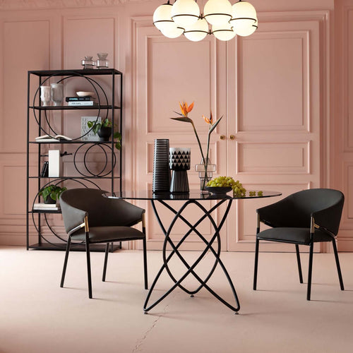 Kare Design Bookshelf Circle zwart 200x100cm