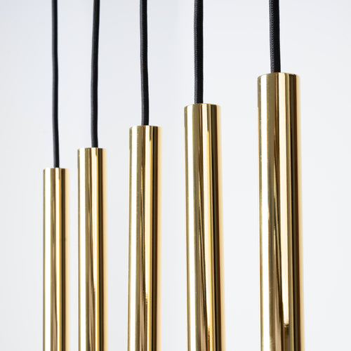 Sollux Lighting Hanglamp PASTELO 5L goud gepolijst - 45x5x90cm