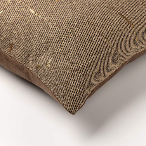 GIDON - kussenhoes 45x45 cm - gouddraad - Sepia Tint - bruin, goud