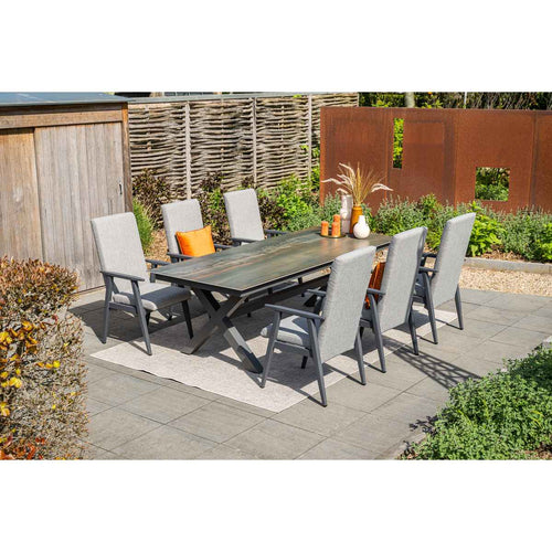 Garden Impressions Sintra tuintafel 240x100 - Rome bronze centostone 240x100 cm