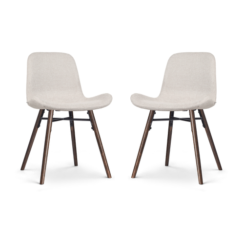 Nolon Nena-Fé Eetkamerstoelen Set van 2 - Beige - Walnoot - vtwonen shop