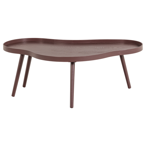 WOOOD bijzettafel organisch langwerpig Mae - Hout - Bordeauxrood - 35x100x58