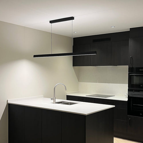 Atmooz hanglamp Jasmin 150 - zwart - 150 x 3 x H 170 cm - geïntegreerde led