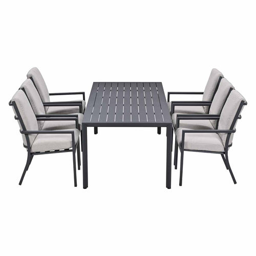 Garden Impressions Tuinset Senja 7-delig desert sand - Kasper tuintafel 220x93 cm