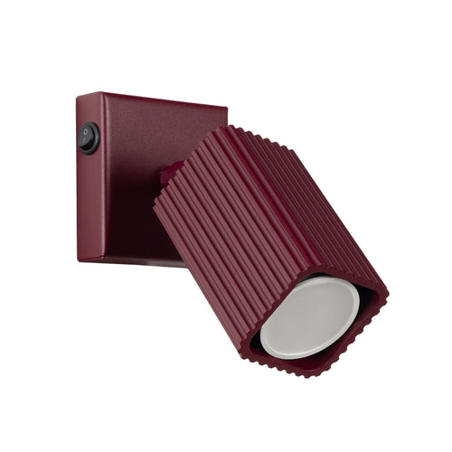 Sollux Lighting Wandlamp RAYO bordeaux met schakelaar - 8x16x16cm