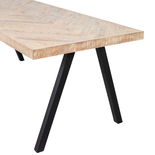WOOOD tafel visgraat met 2-standen poot Tablo - Mango - 75x200x90