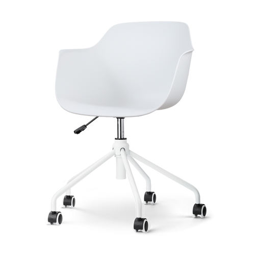 Nolon Nout-Puk Bureaustoel Wit - met Armleuning - Wit Onderstel - vtwonen shop