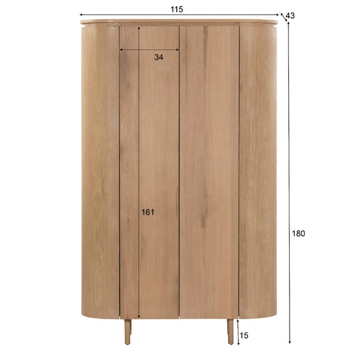 Livingfurn kast Tobago - bruin - 43x115x180