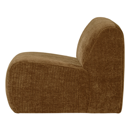 WOOOD 1-zits bank Mojo Base - Ribstof - Honinggeel - 74x84x97