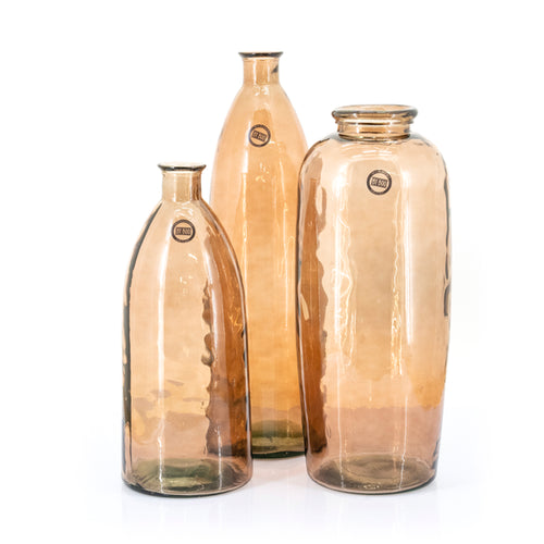 FurniLux Vaas Cadiz Glas 28x71 cm Bruin
