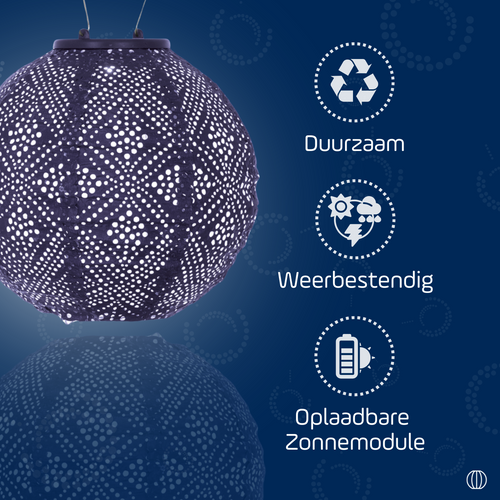 Lumiz solar lampion topaze rond - 20cm - future dusk