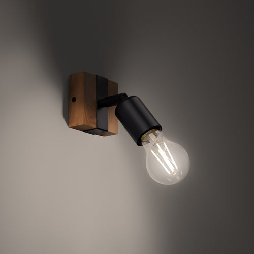 Sollux Lighting Wandlamp ZUCA zwart - 14x8x11cm