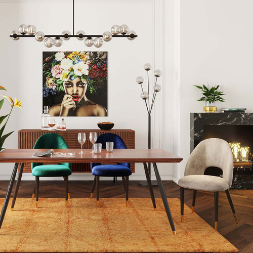 Kare Design Stoel Iris fluweel beige