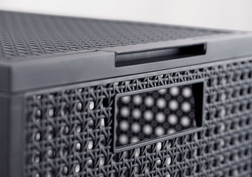 Curver Kaya Wasmand met deksel - 60L - Antraciet