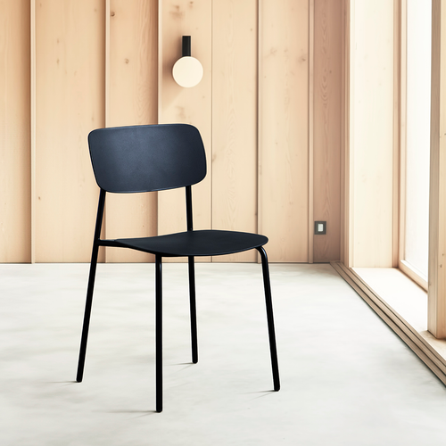 Olivine Julan Kunststof Eetkamerstoel Zwart - vtwonen shop