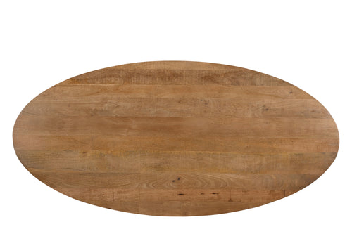 Livingfurn eetkamertafel Jesper Oval - 180cm - mangohout - vtwonen shop